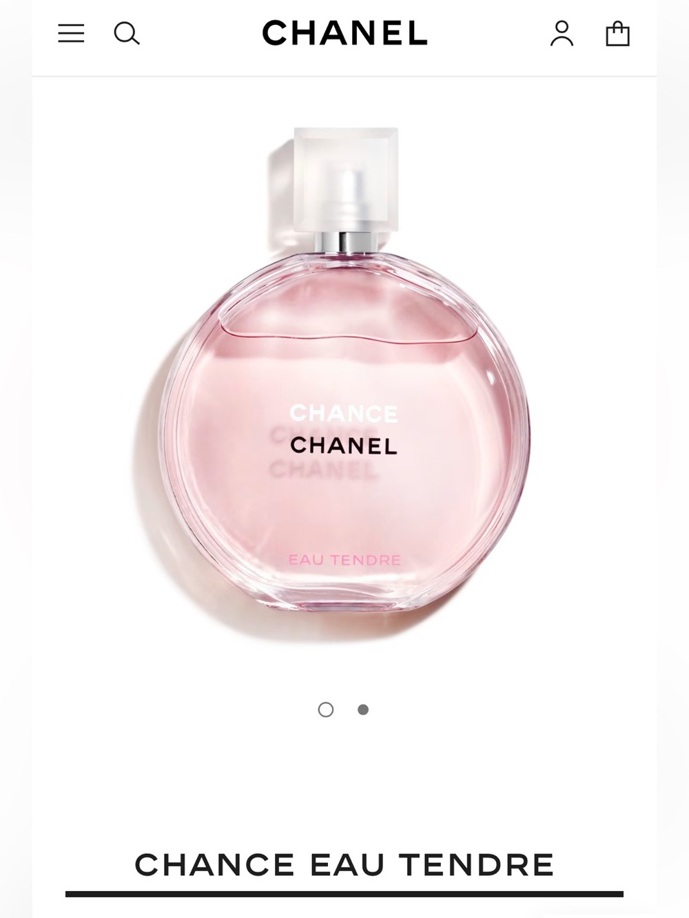 Chanel Chance Eau Tendre 3.4 oz 100 ml